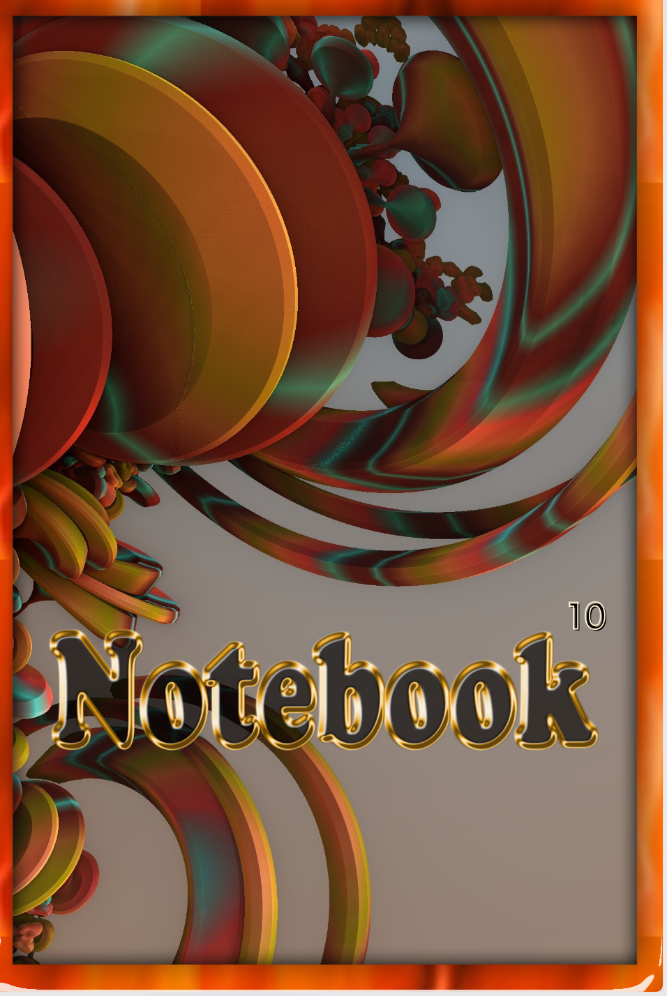 Notebook 10: Colourful Fractal Notebook – Futuristic Design
