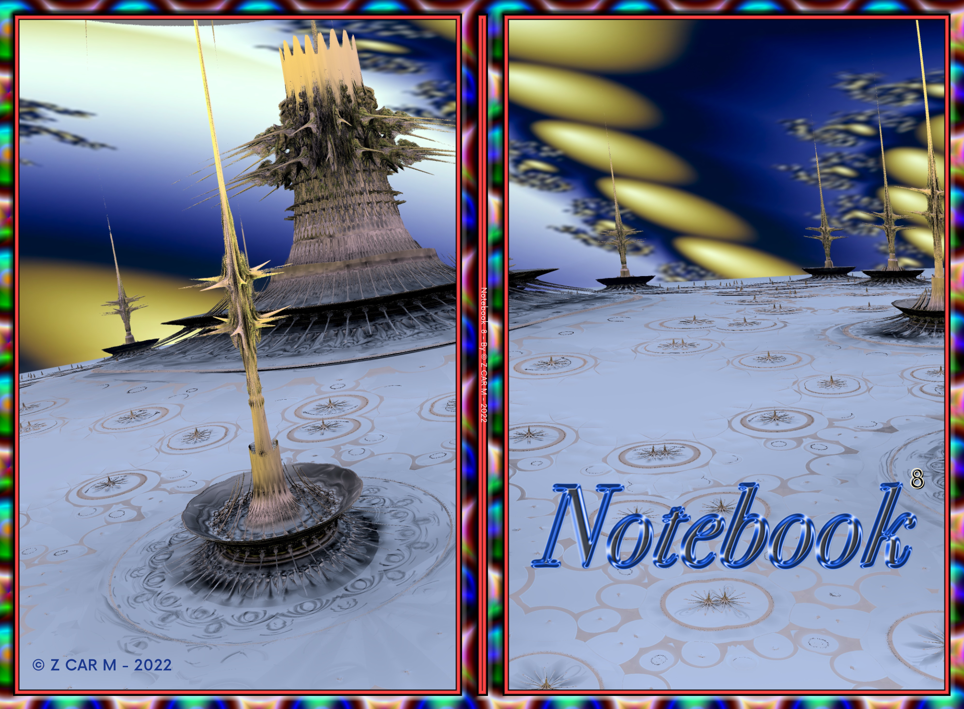 Notebook 8: Colourful Fractal Notebook – Futuristic Design - Image 4