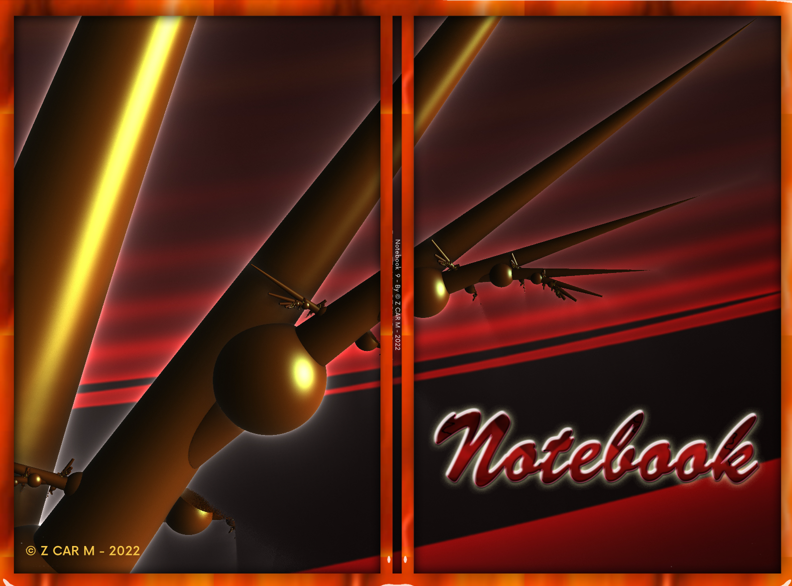 Notebook 9: Colourful Fractal Notebook – Futuristic Design - Image 2