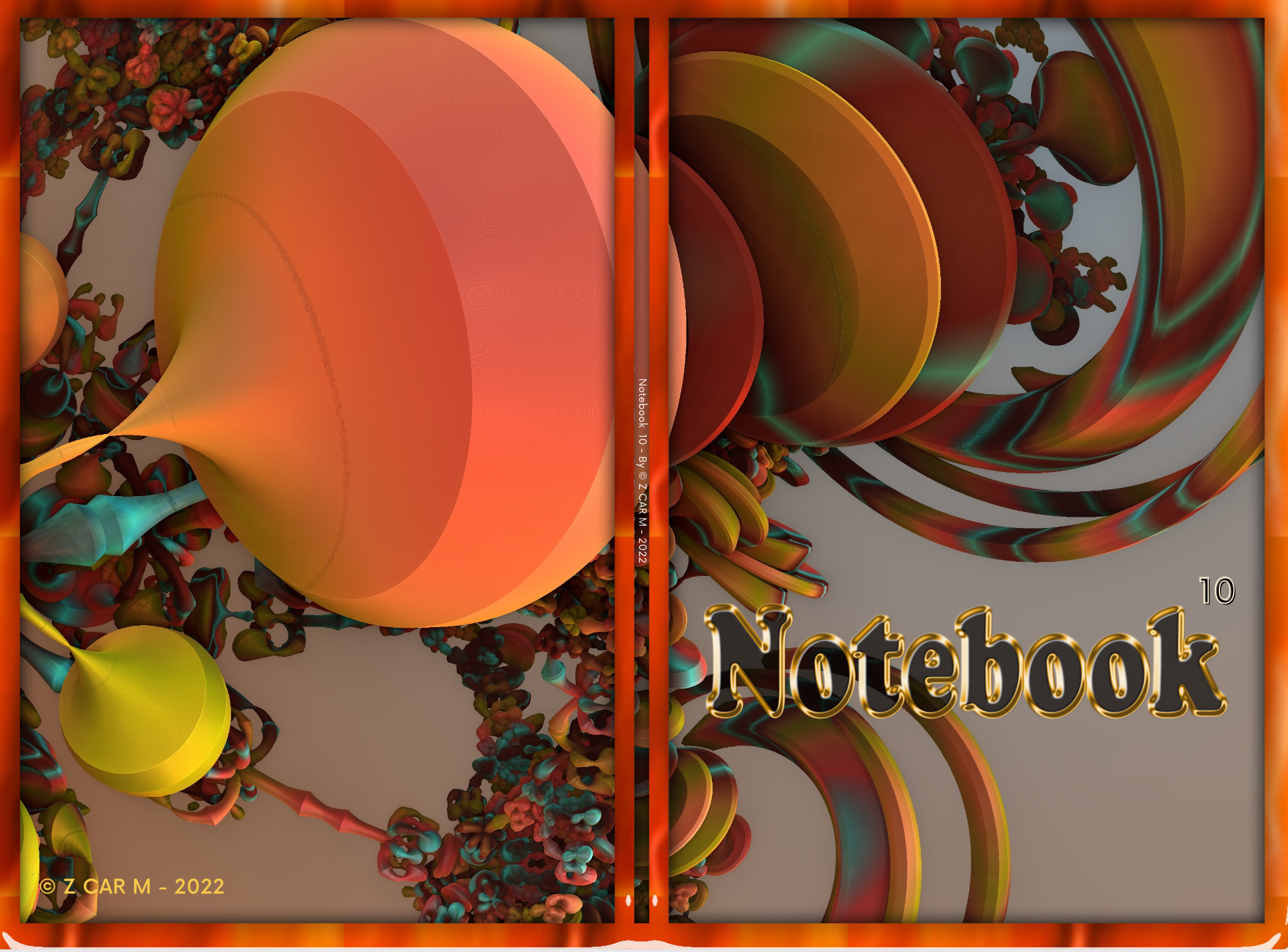 Notebook 10: Colourful Fractal Notebook – Futuristic Design - Image 4