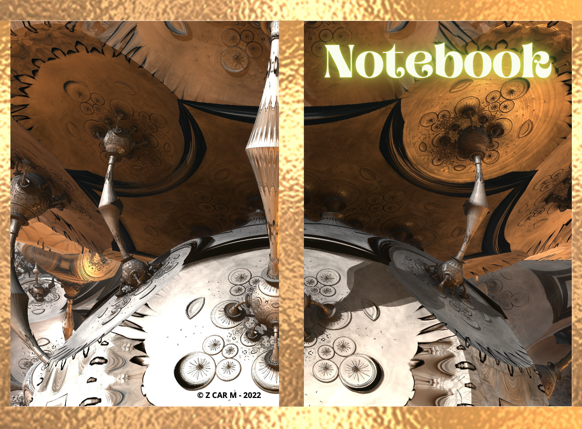 Notebook 1: Colourful Fractal Notebook – Futuristic Design - Image 4