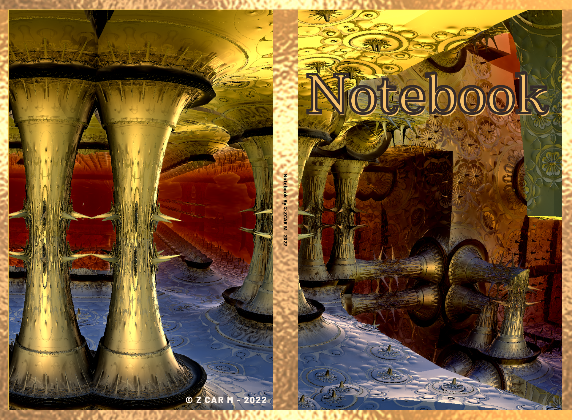 Notebook 2: Colourful Fractal Notebook – Futuristic Design - Image 3