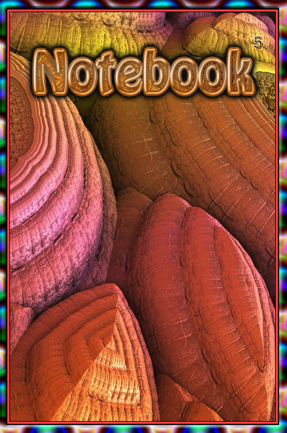 Notebook 5: Colourful Fractal Notebook – Futuristic Design