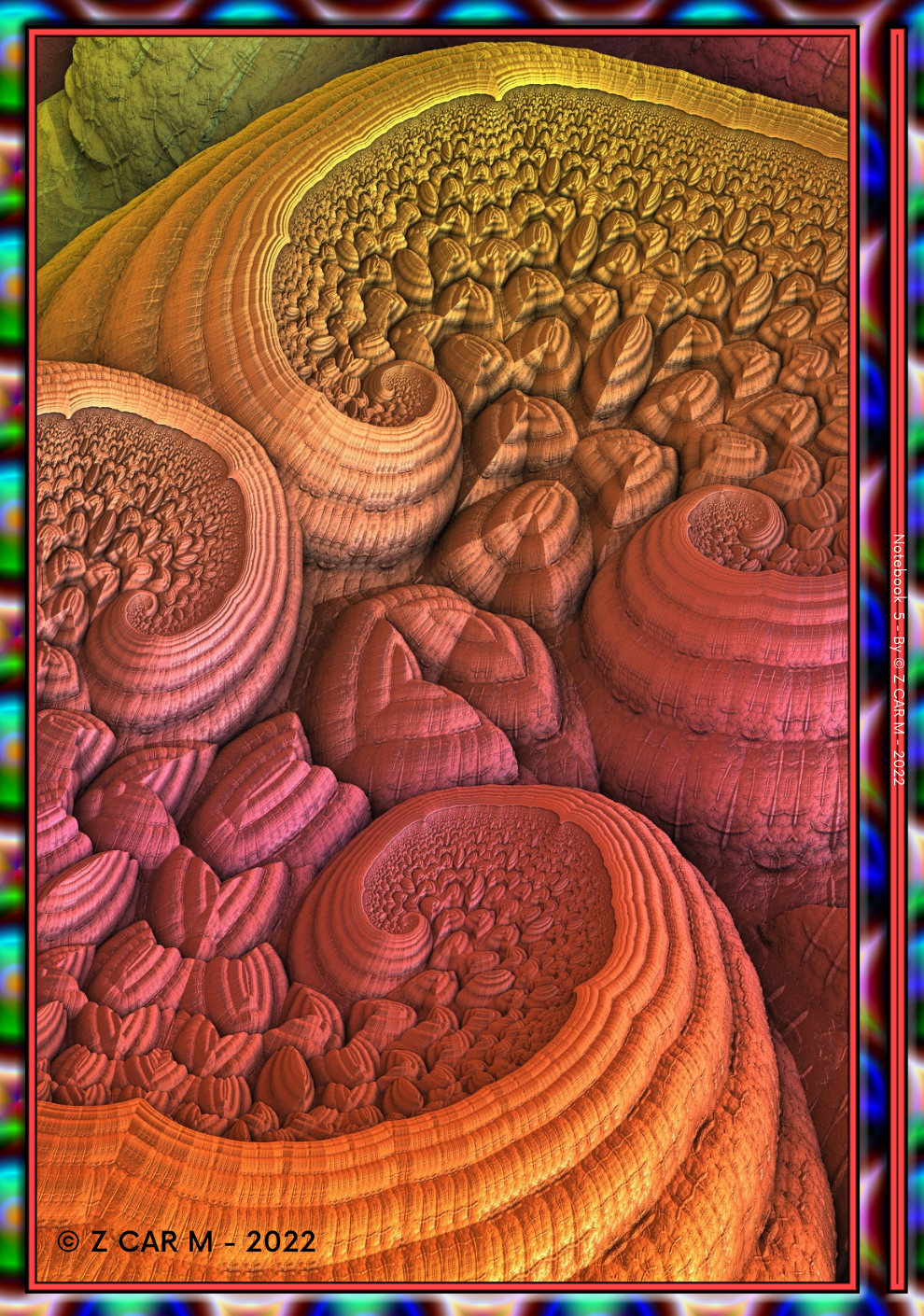 Notebook 5: Colourful Fractal Notebook – Futuristic Design - Image 3