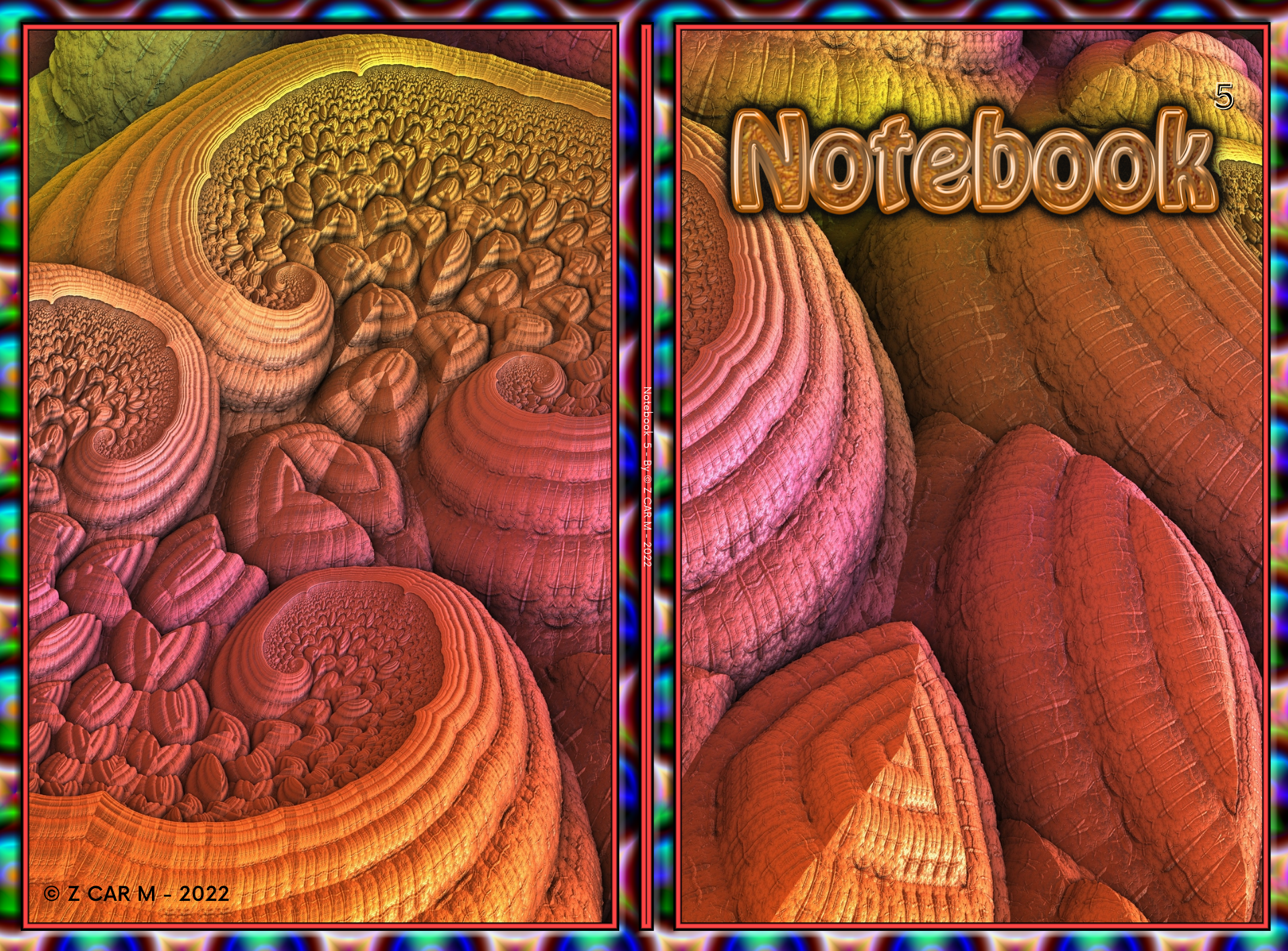 Notebook 5: Colourful Fractal Notebook – Futuristic Design - Image 4
