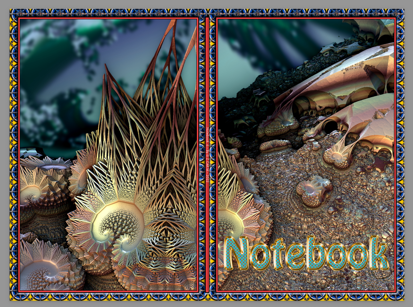 Notebook 6: Colourful Fractal Notebook – Futuristic Design - Image 3