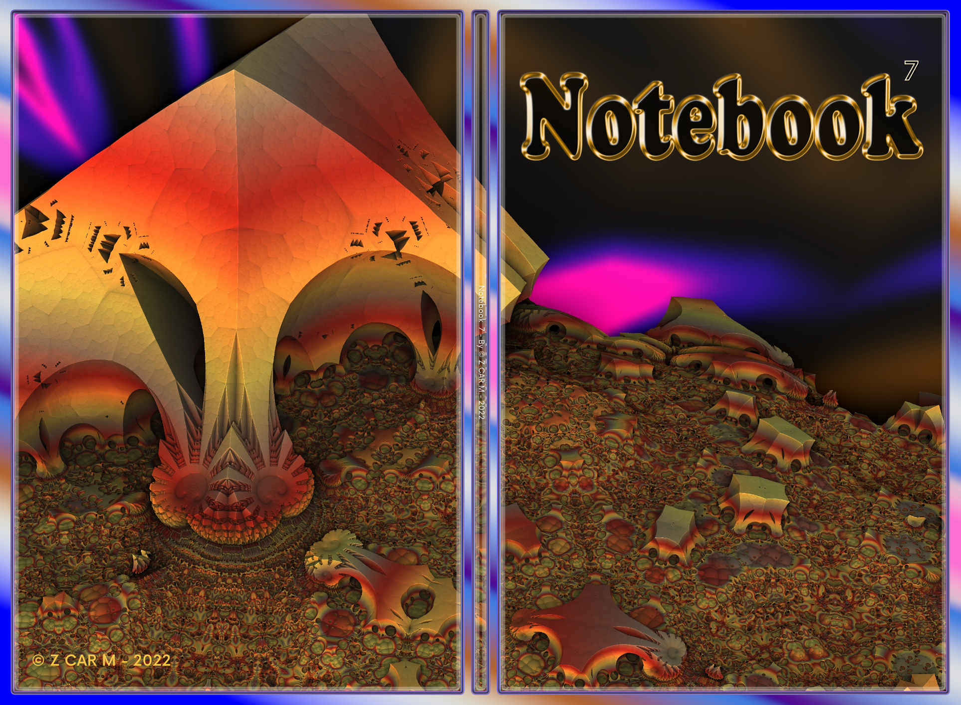 Notebook 7: Colourful Fractal Notebook – Futuristic Design - Image 2