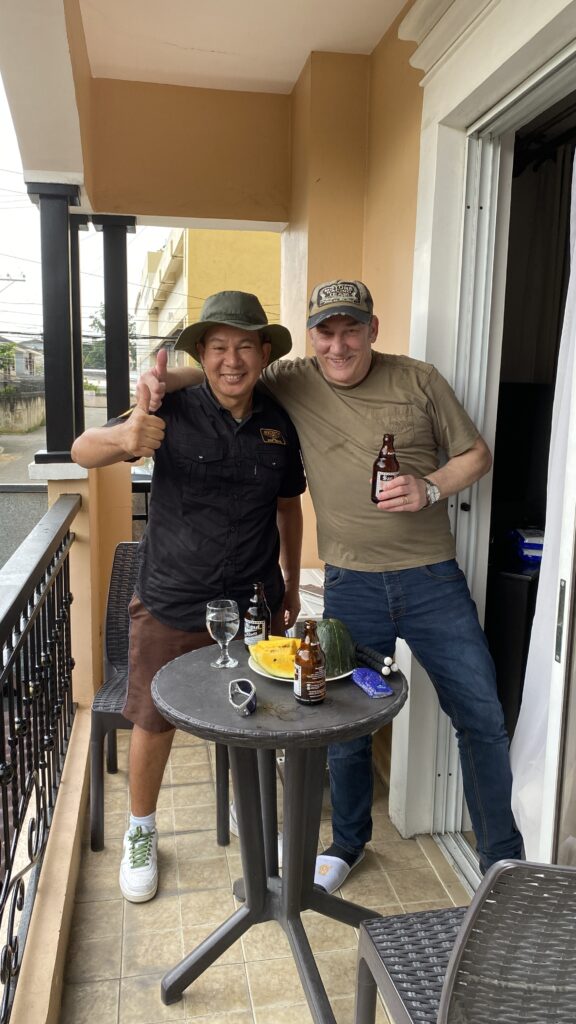 Berny and Paul Vincent Camoro together at Sta. Barbara Hotel in Cebu, Philippines, in 2023.