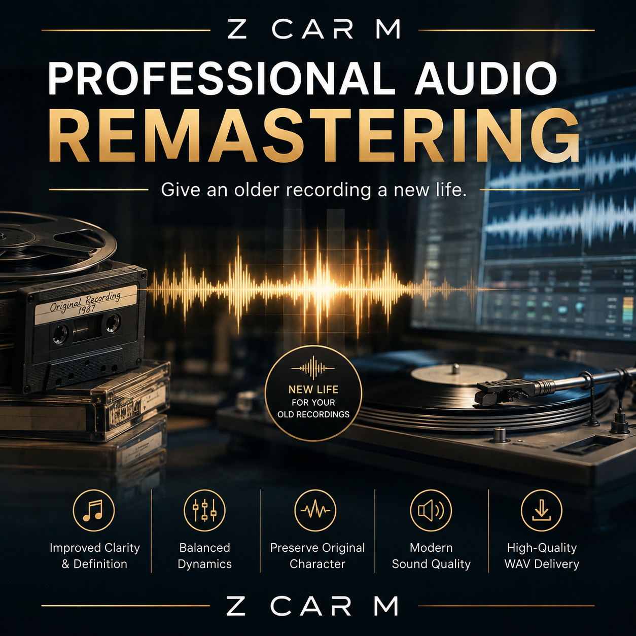 Professional audio remastering services for older recordings | Z CAR M